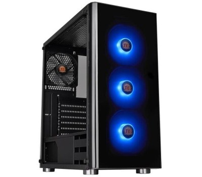 Корпус для ПК THERMALTAKE Корпус V200 TG RGB CA-1K8-00M1WN-01 Black/Win/SPCC/Tempered Glass*1/120mm RGB Fans*3 + 120mm Standard CA-1K8-00M1WN-01 Fan*1/MB Sync (874398)