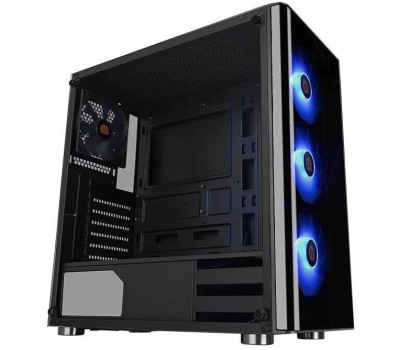 Корпус для ПК THERMALTAKE Корпус V200 TG RGB CA-1K8-00M1WN-01 Black/Win/SPCC/Tempered Glass*1/120mm RGB Fans*3 + 120mm Standard CA-1K8-00M1WN-01 Fan*1/MB Sync (874398)