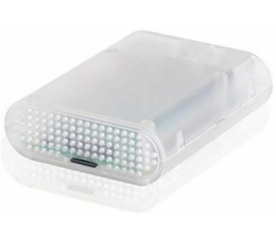 Корпус для ПК ACD Корпус RA076 Transparent ABS Plastic Injection Molding case with Stripe for Raspberry Pi 3 B (прозрачный, овальный на винтах)(RASP1795) (494149)