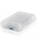 Корпус для ПК ACD Корпус RA076 Transparent ABS Plastic Injection Molding case with Stripe for Raspberry Pi 3 B (прозрачный, овальный на винтах)(RASP1795) (494149)