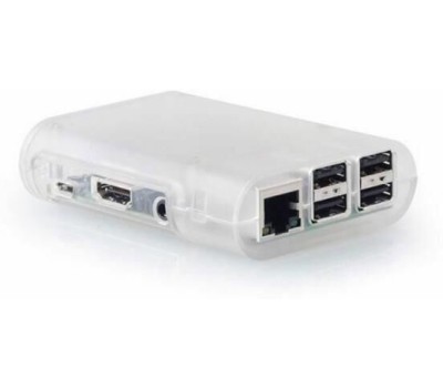 Корпус для ПК ACD Корпус RA076 Transparent ABS Plastic Injection Molding case with Stripe for Raspberry Pi 3 B (прозрачный, овальный на винтах)(RASP1795) (494149)