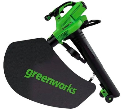 GREENWORKS Воздуходувка-пылесос GD40BVII, зеленый [2406907ub]