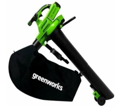 GREENWORKS Воздуходувка-пылесос GD40BVII, зеленый [2406907ub]