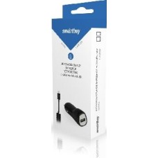 Автозарядка SMARTBUY SBP-1501MC-V NITRO АЗУ 1А/1USB + витой кабель MICROUSB черное