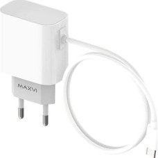 АККУМУЛЯТОРЫ И ЗАРЯДНЫЕ УСТРОЙСТВА MAXVI CHL-240T 2.4A, with Type-C cable, цвет: белый