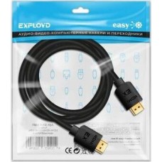 Кабель EXPLOYD EX-K-1491 HDMI-HDMI/V2.0/4K 60Hz/круглый/чёрный/3М