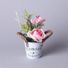 Искусственные цветы LEFARD 535-359 в ведерке 25см