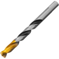 Сверло DENZEL Сверло спиральное по металлу 12 x 151мм, Р6М5, Golden Tip, многогранная заточка 718287