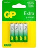 GP AAA Батарейка Extra Alkaline 24AXA21-2CRSBC4, 4 шт