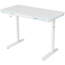Стол компьютерный CACTUS Стол компьютерный CS-EGD-WT-LED, электропривод, закаленное стекло, белый