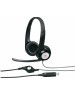 LOGITECH Гарнитура H390, для контактных центров, накладные, проводные, черный [981-001578]