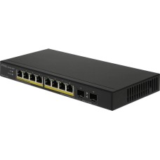 Коммутатор ZYXEL Коммутатор GS1100-10HP-EU0102F 8x1Гбит/с 2SFP 8PoE+ 130W неуправляемый