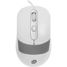 OKLICK Мышь Оклик 310M белый/серый оптическая 2400dpi USB для ноутбука 4but (1869103)