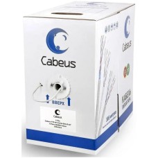 CABEUS Кабель информационный FTP-4P-Cat.5e-SOLID-LSZH-GY кат.5E F/UTP 4 пары LSZH внутренний 305м серый