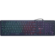OKLICK Клавиатура Оклик 420MRL черный USB slim Multimedia LED (1091226) кабель 1.5м