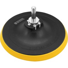 DENZEL Тарелка опорная для дрели и УШМ с липучкой, 125 мм, стандартная, с адаптером c М14 на d8 76251
