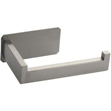 BRIMIX - Держатель туалетной бумаги из нержавеющей стали, антивандальный, на прямоугольном основании, на самоклейке, цвет сатин 79915