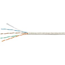 CABEUS Кабель информационный UTP-4P-CAT.5E-SOLID-WH кат.5E U/UTP 4 пары PVC внутренний 305м белый