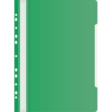 БЮРОКРАТ Папка-скоросшиватель PS-P20GRN A4 прозрач.верх.лист боков.перф. пластик зеленый 0.12/0.16