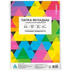 БЮРОКРАТ Папка-вкладыш Стандарт -013BT2 глянцевые A4+ 25мкм (упак.:100шт)