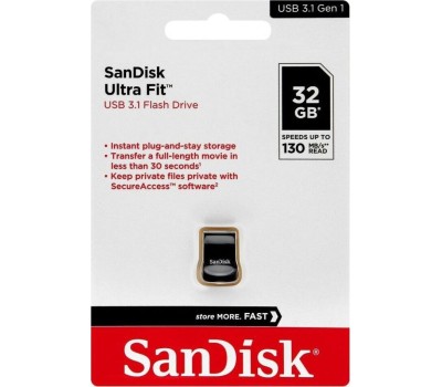 USB флеш SANDISK 32GB ULTRA FIT CZ43 USB3.1