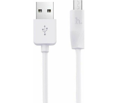 Дата-кабель microUSB HOCO (6957531032038) X1 USB (m)-microUSB (m) 1.0м - белый