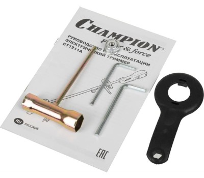 Триммер электрический CHAMPION ET1211А разъемн.прям. (1 коробка)