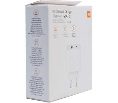 Сетевое зарядное устройство XIAOMI MI 33W WALL CHARGER (TYPE-A + TYPE-C) (BHR4996GL)