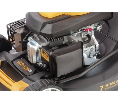 Газонокосилка бензиновая DENZEL Газонокосилка бензиновая GLD-520SP, 196 куб.см., шир. 52 см,привод,7 уров.,травосб. 60 л 58804