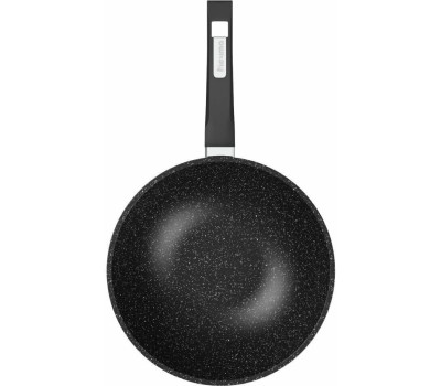 Сковорода МЕЧТА С78802 Гранит black 28см с несъемн. ручкой и стекл. крышкой