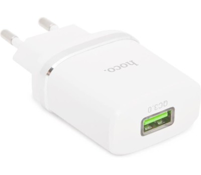 Зарядное устройство HOCO (6931474716309) C12Q SMART QC3.0 + TYPE-C (белый) СЗУ