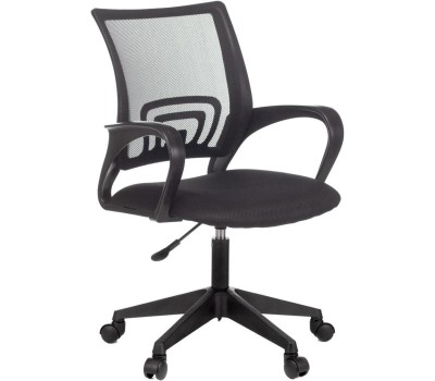 БЮРОКРАТ Кресло CH 696, на колесиках, сетка/ткань, черный [ch 696 #b]
