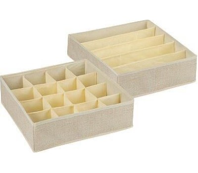 Система хранения вещей LEONORD Набор из двух коробок для хранения, текстиль, 32*32*10см (104964)