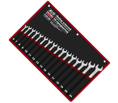 Набор ключей AVS TOOLS гаечных комбинированных в сумке (6-24 мм) (16 предметов) K3N16M