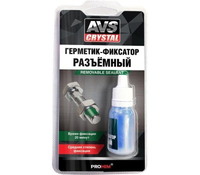 Клей AVS CRYSTAL AVK-132 Герметик-фиксатор (анаэробный ) средн.фиксации 6мл