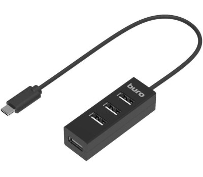 BURO Разветвитель USB-C BPH-C-1906 4порт. черный (BU-USBC-HUB-4U20)