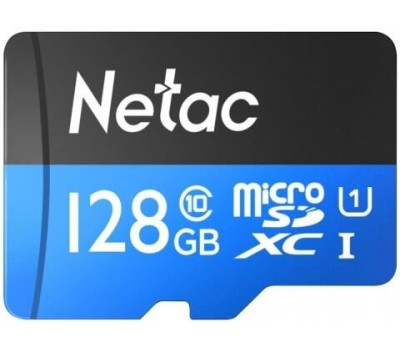 Карта памяти NETAC Карта памяти microSDXC 128 ГБ, Class 10, P500 Ultra, 1 шт., без адаптера [nt02p500ult-128g-s]
