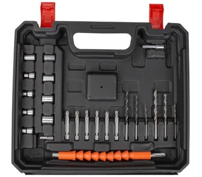 Дрель-шуруповёрт EDON UAD-16DBL черный/красный 40095 16В, 2аккум