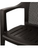 Кресло DECORONA DC628920011 DeVeranda садовое 580x625x880 мм, квадратная сетчатая спинка, теплый орех