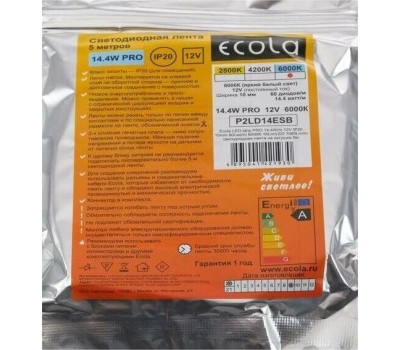 Лента светодиодная LAMPER Лента светодиодная 12В, SMD5050, 14,4Вт/м, 60 LED/м, синий, 10мм, 5м, IP65