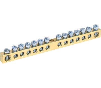 REXANT Шина PEN «земля-ноль» 6х9мм 14/1 (14 групп/крепеж по центру)