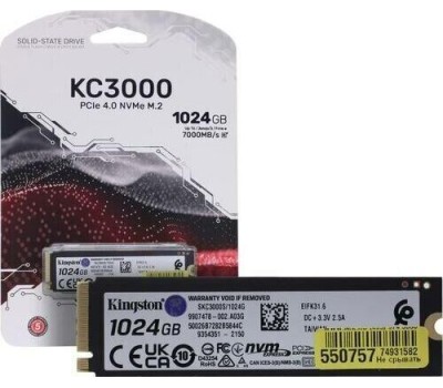 Накопитель SSD KINGSTON Накопитель SSD M.2 2280 1TB SKC3000S/1024G