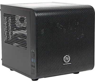 Корпус для ПК THERMALTAKE Корпус miniITX Core V1, SFF, без БП, черный [ca-1b8-00s]