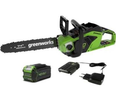 Цепная пила GREENWORKS Цепная пила GD40CS15, аккумуляторная, 40В, 2Ач, с одним аккумулятором [2005707ua]