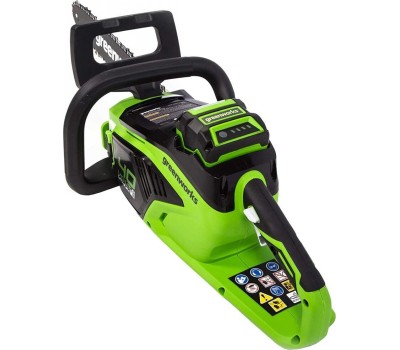 Цепная пила GREENWORKS Цепная пила GD40CS15, аккумуляторная, 40В, 2Ач, с одним аккумулятором [2005707ua]
