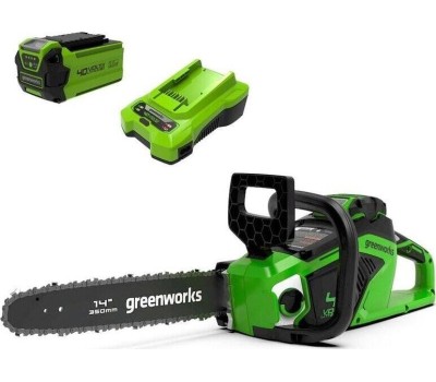 Цепная пила GREENWORKS Цепная пила GD40CS15, аккумуляторная, 40В, 2Ач, с одним аккумулятором [2005707ua]