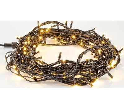 NEON-NIGHT Гирлянда Нить управляемая 10м 100 LED ЗОЛОТОЙ черный ПВХ IP65 свечение с динамикой 230В контроллер в комплекте