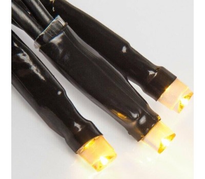 NEON-NIGHT Гирлянда Нить управляемая 10м 100 LED ЗОЛОТОЙ черный ПВХ IP65 свечение с динамикой 230В контроллер в комплекте
