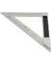 DELI Треугольная линейка стальная DL303200 200мм, нержавеющая сталь + алюминиевое основание