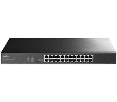 Коммутатор CUDY Коммутатор 24-Port Gigabit Metal Switch 19 inch 24-Port Gigabit Switch, 24 Gigabit RJ45 Ports, IGMP Snooping, Loop Detection/Prevention, 802.1p/DSCP QoS, Switch/VLAN/Extend working mode DIP switch, 19 inch Rack-mount Steel Case, Power Savi